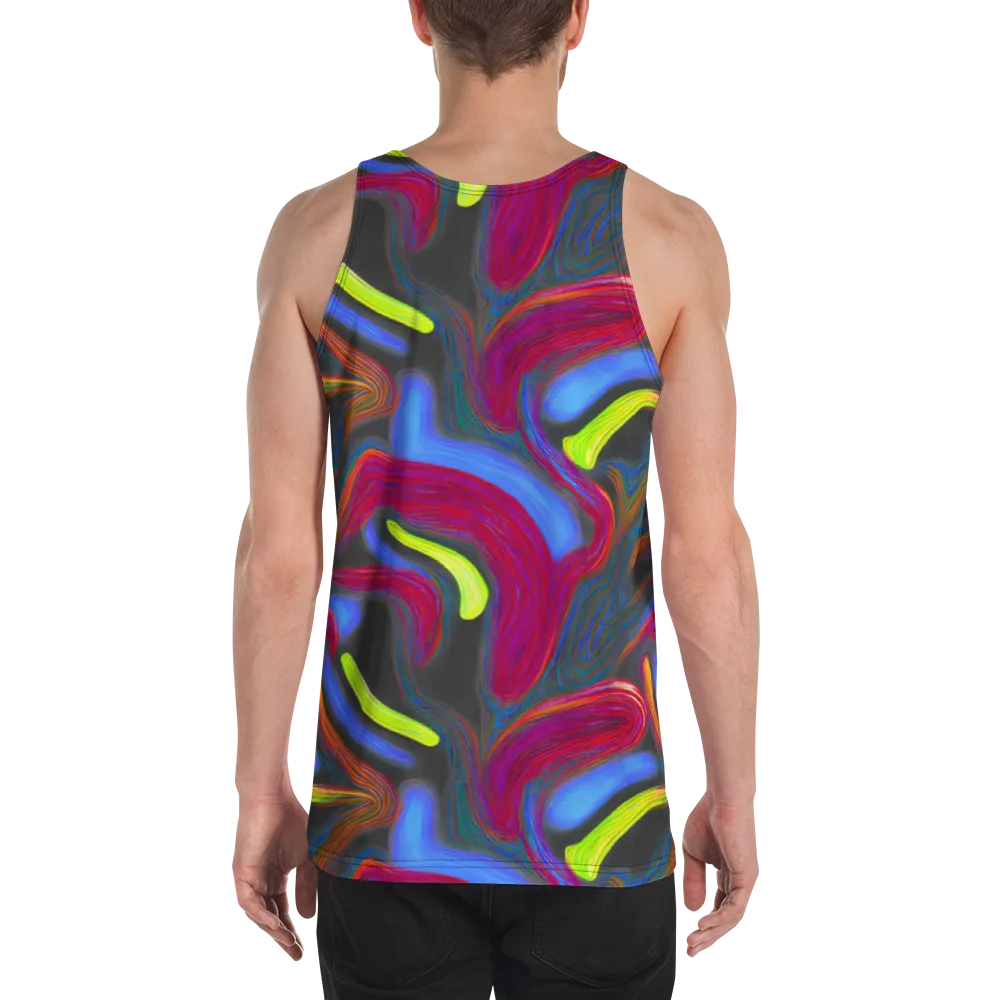 Electric Rivers on Men's Tank Top — Back