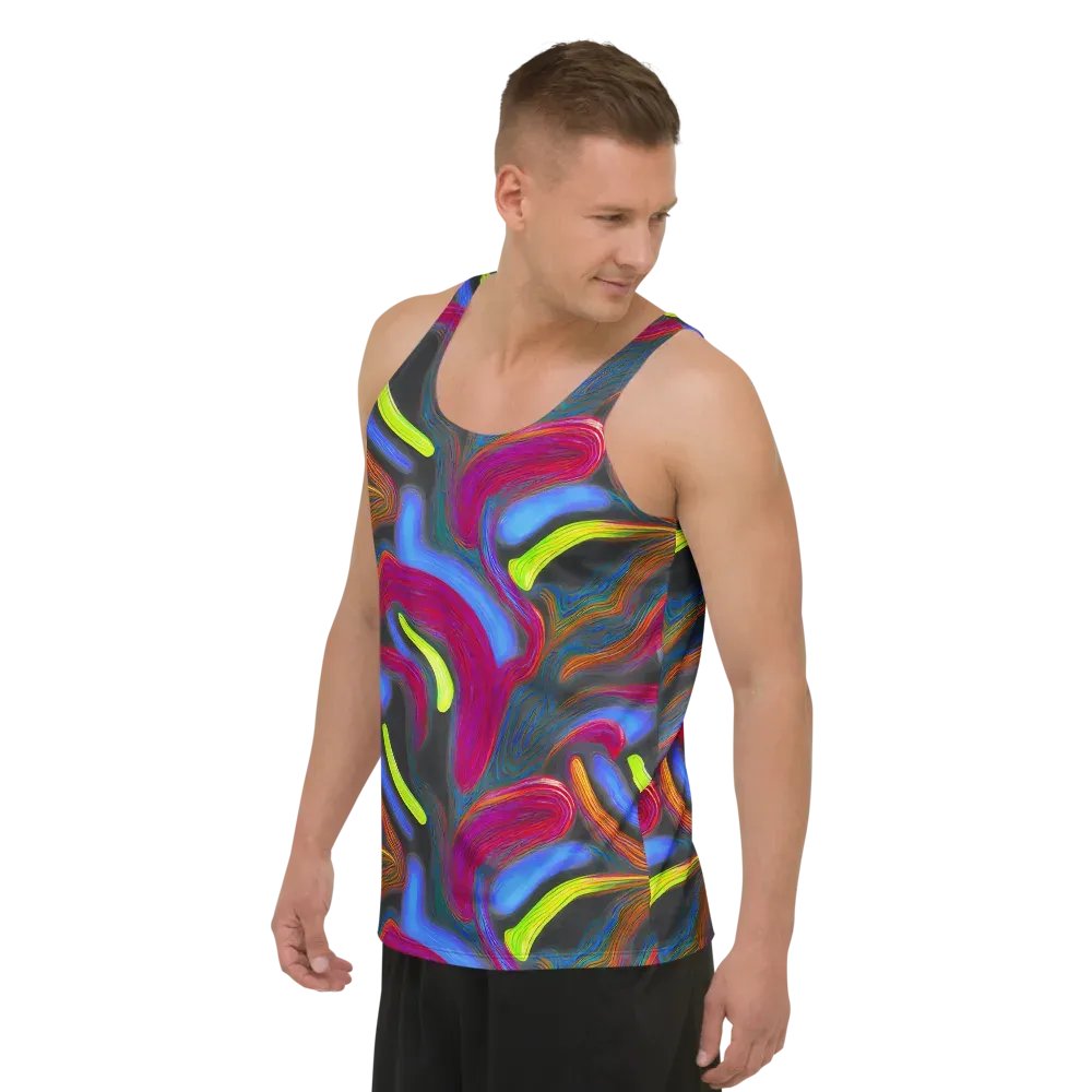 Electric Rivers on Men's Tank Top — Left Front