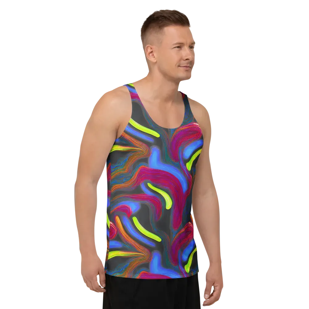 Electric Rivers on Men's Tank Top — Right Front
