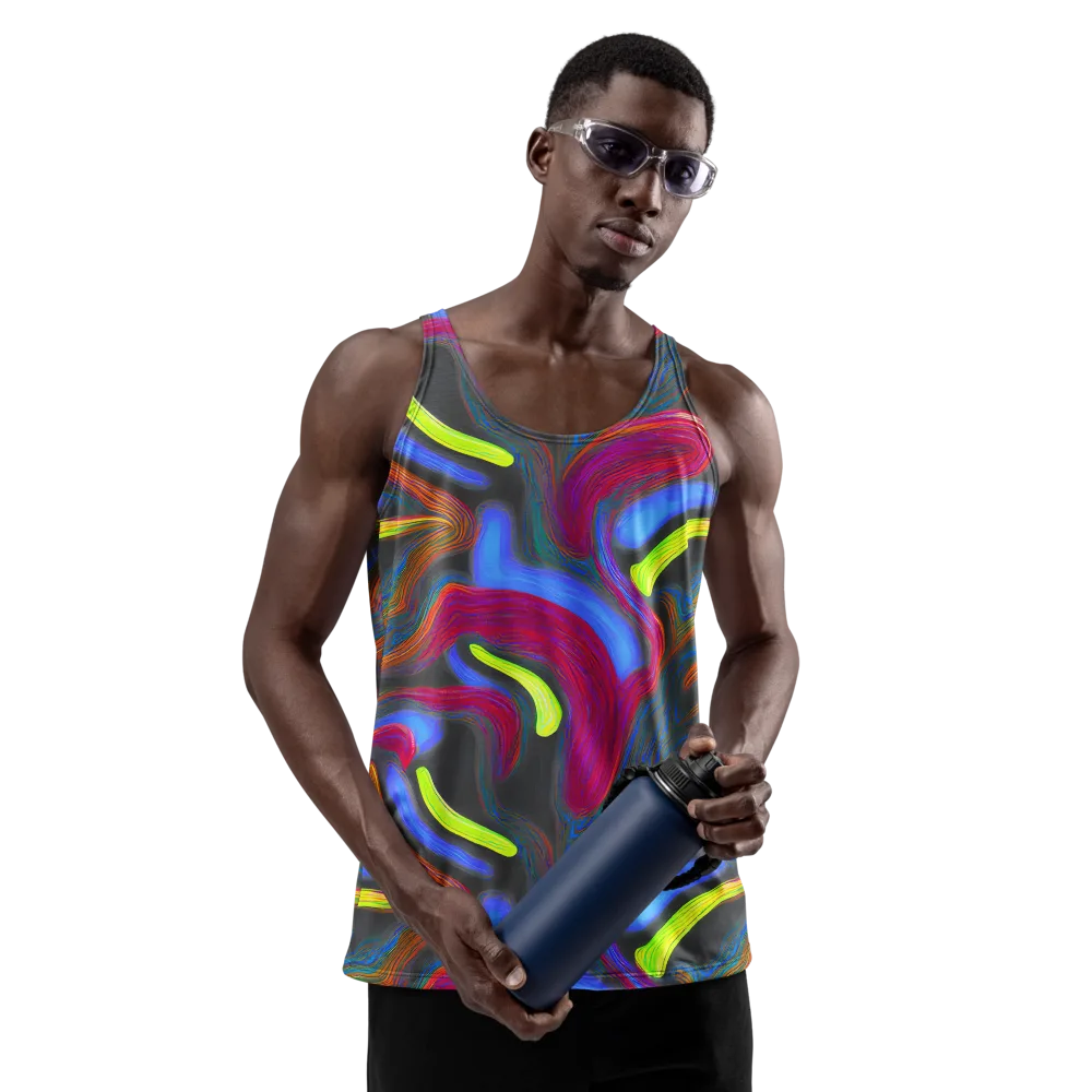 Electric Rivers on Men's Tank Top — Front