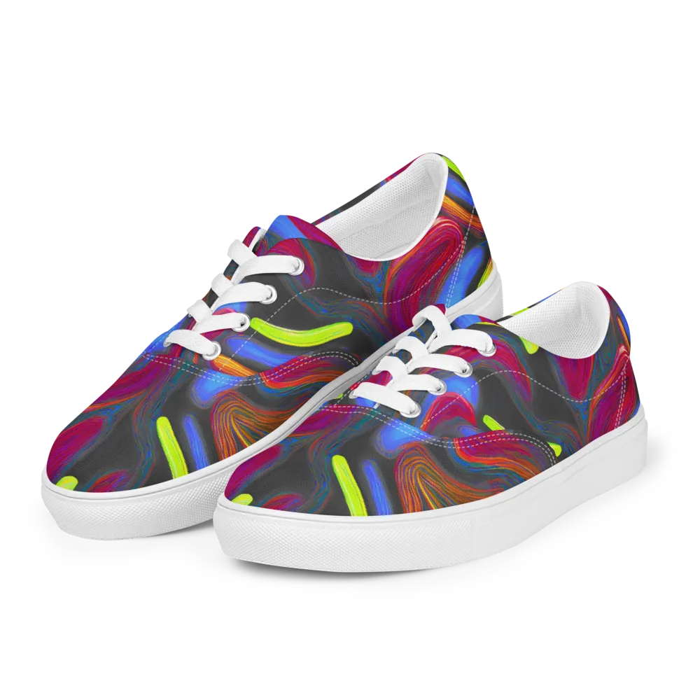 Electric Rivers on Men's Lace-Up Canvas Shoes — Left Front
