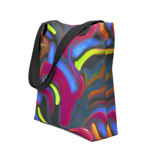 Electric Rivers on a Tote Bag
