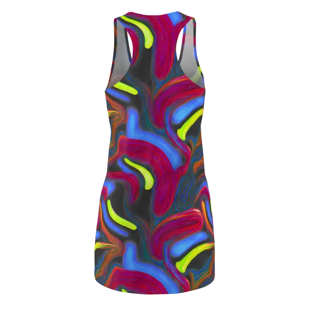 Electric Rivers on Racerback Dress — Back