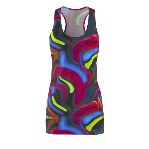 Electric Rivers on a Racerback Dress