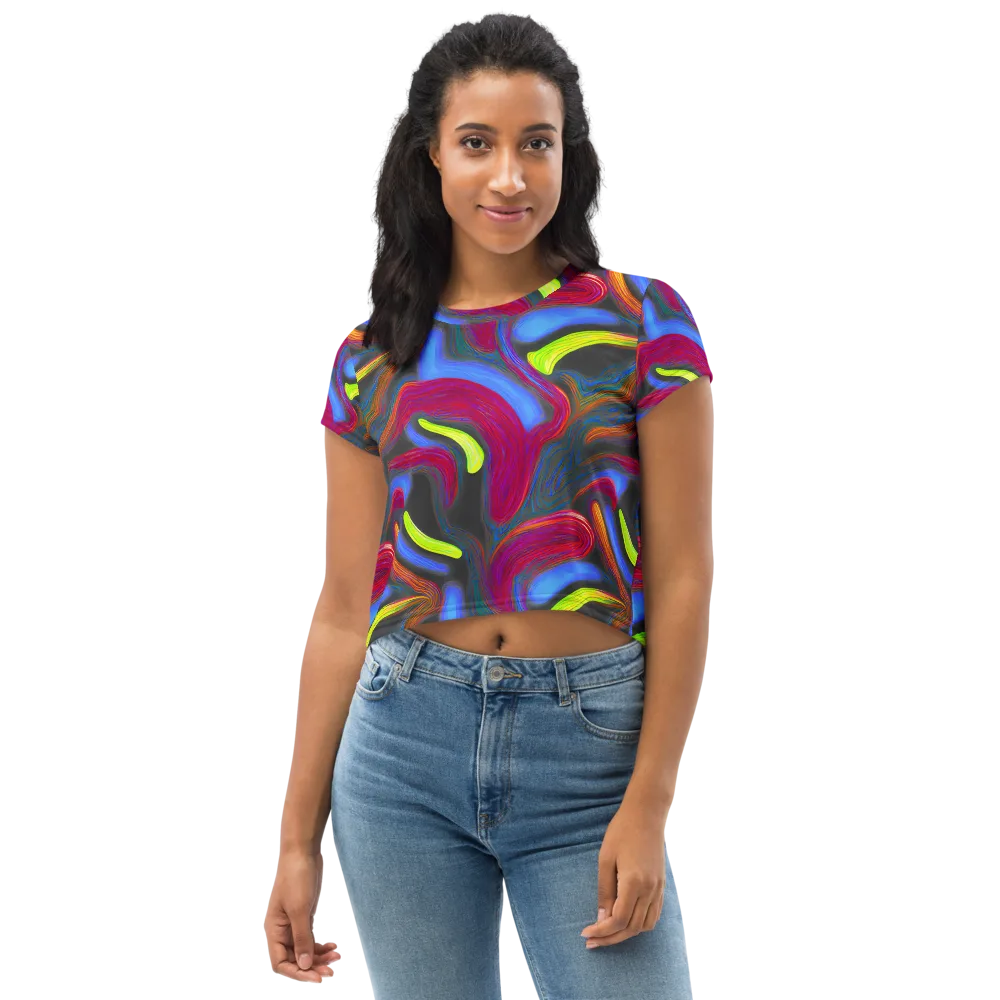 Electric Rivers on Crop Tee — Front