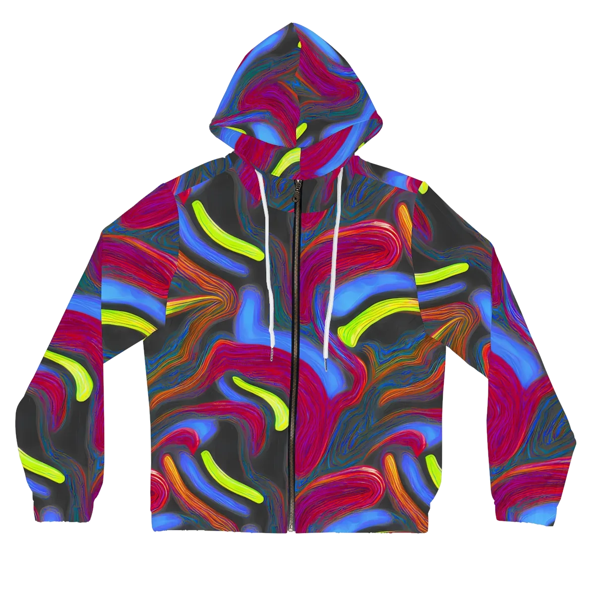 Electric Rivers on Women's Full-Zip Hoodie — Front