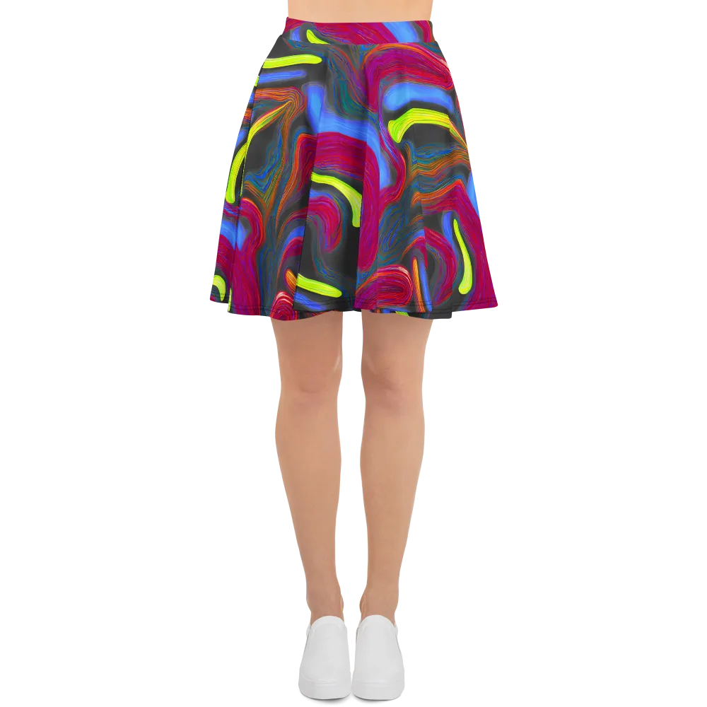 Electric Rivers on Skater Skirt — Front
