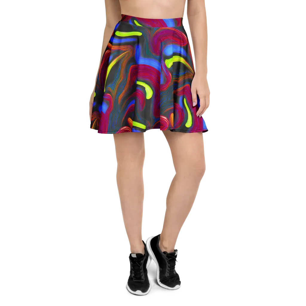 Electric Rivers on Skater Skirt — Front