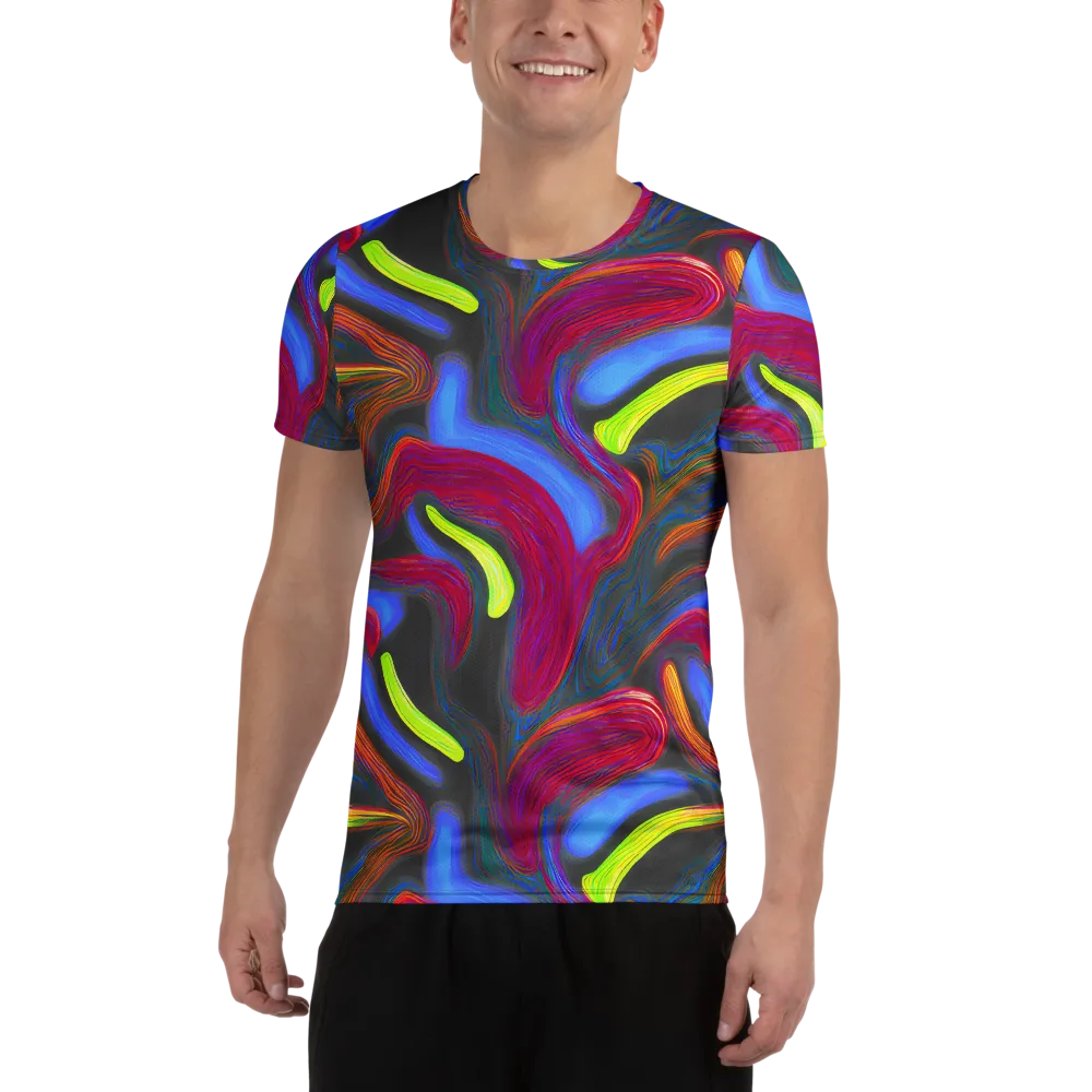 Electric Rivers on Men's Athletic T-Shirt — Front