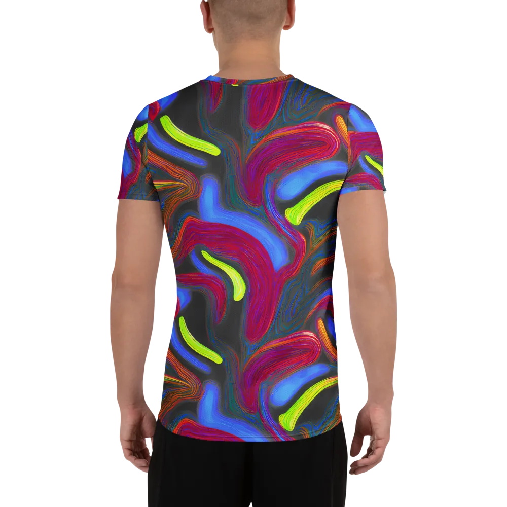Electric Rivers on Men's Athletic T-Shirt — Back