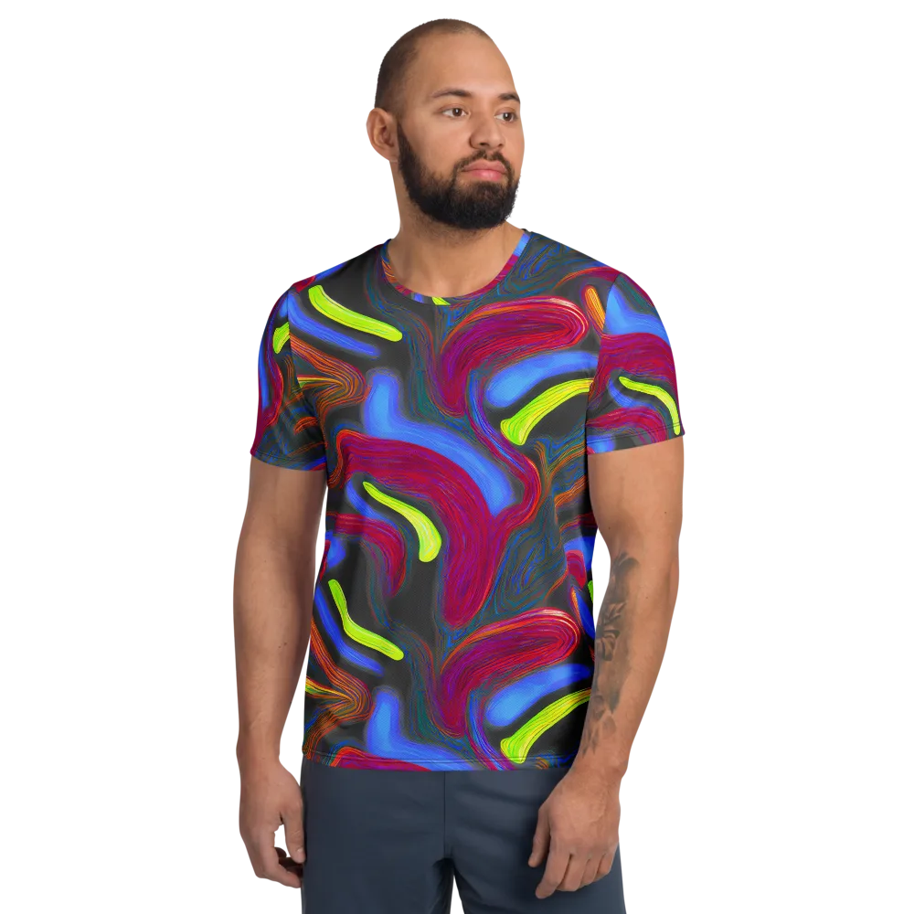 Electric Rivers on Men's Athletic T-Shirt — Front