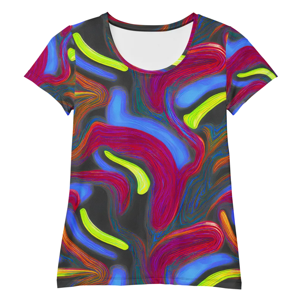 Electric Rivers on Women's Athletic T-Shirt — Front