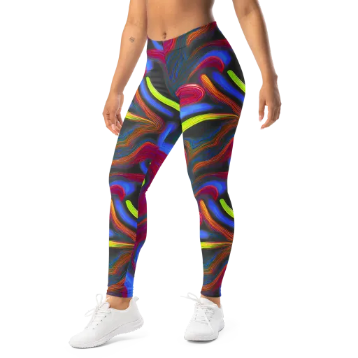 Electric Rivers on a Leggings