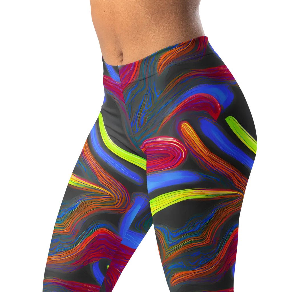 Electric Rivers on Leggings — Left Front