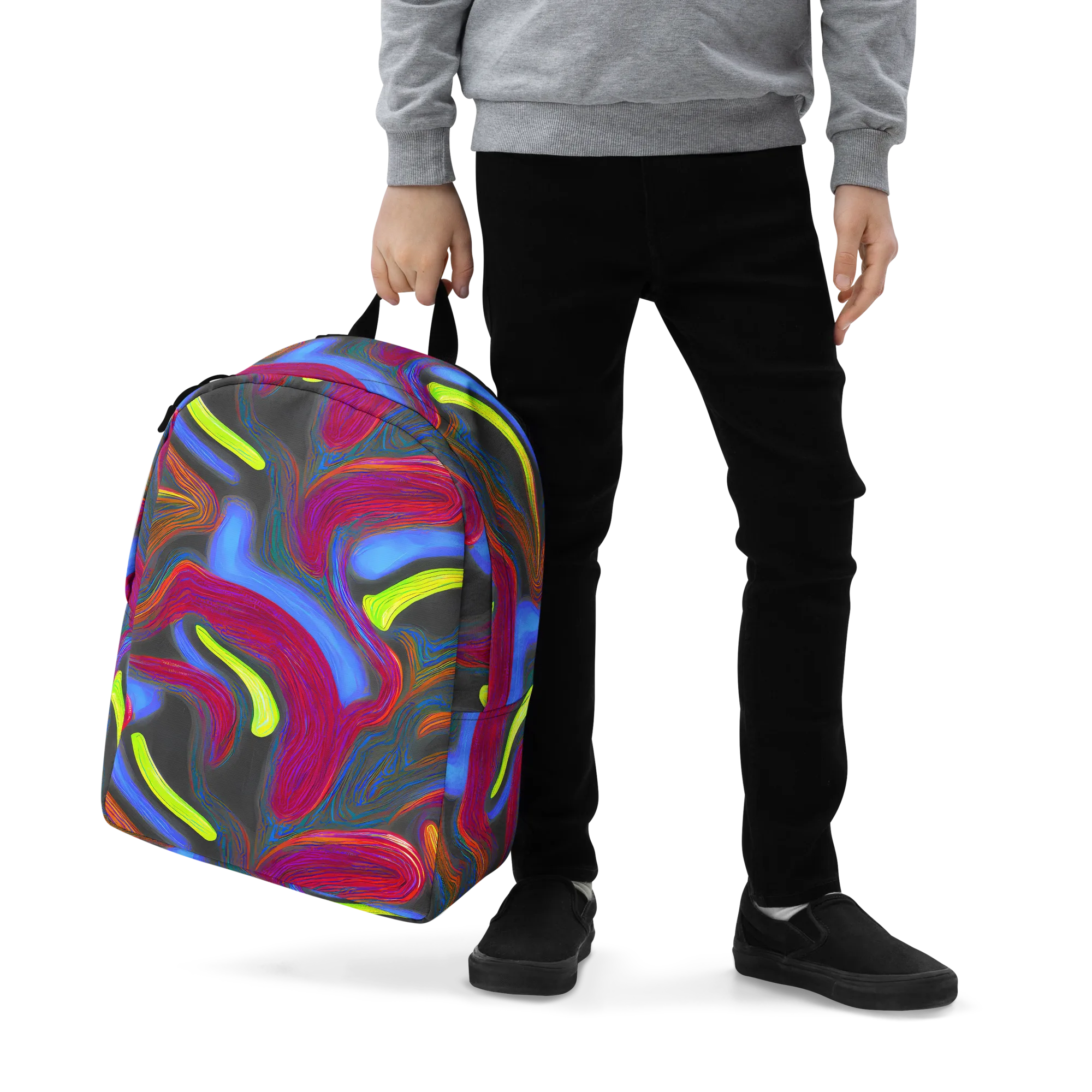 Electric Rivers on Minimalist Backpack — Zoomed-in