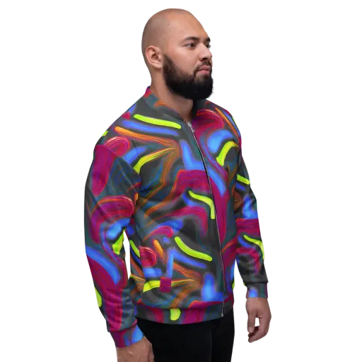 Electric Rivers on a Bomber Jacket