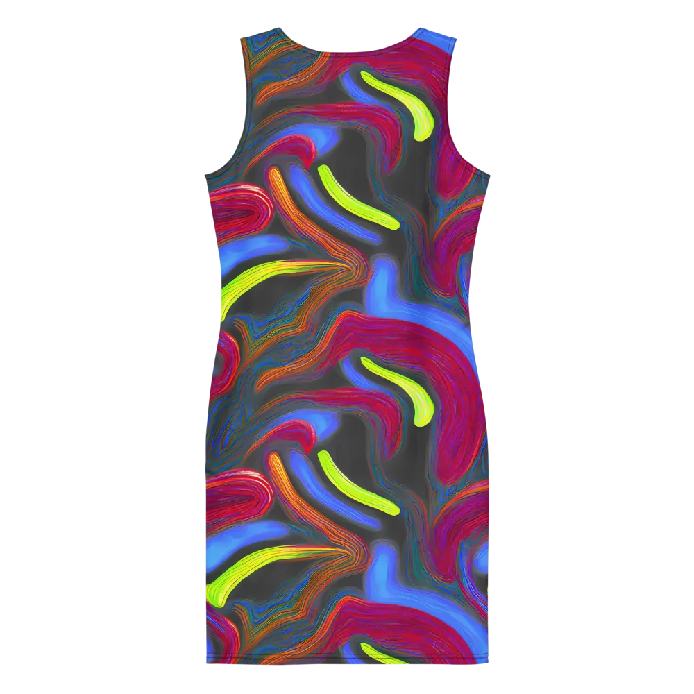 Electric Rivers on Bodycon Dress — Back