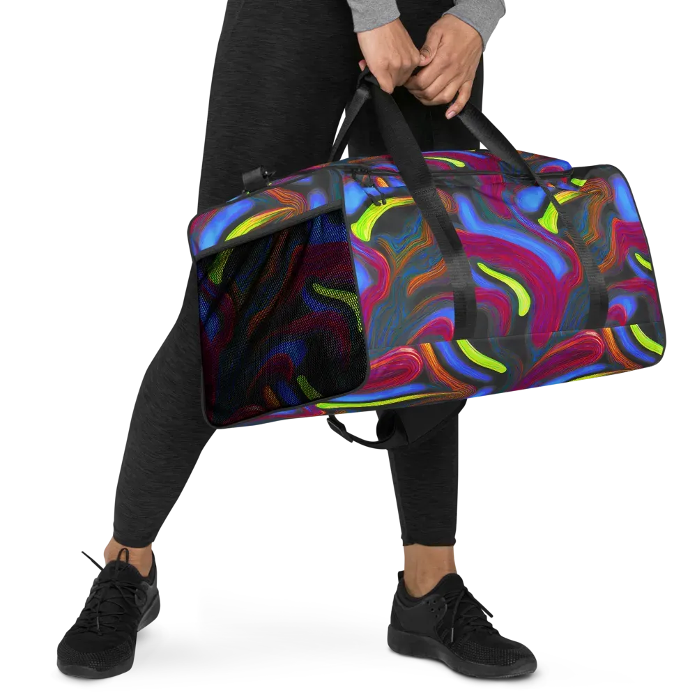 Electric Rivers on Duffle Bag — Right Front
