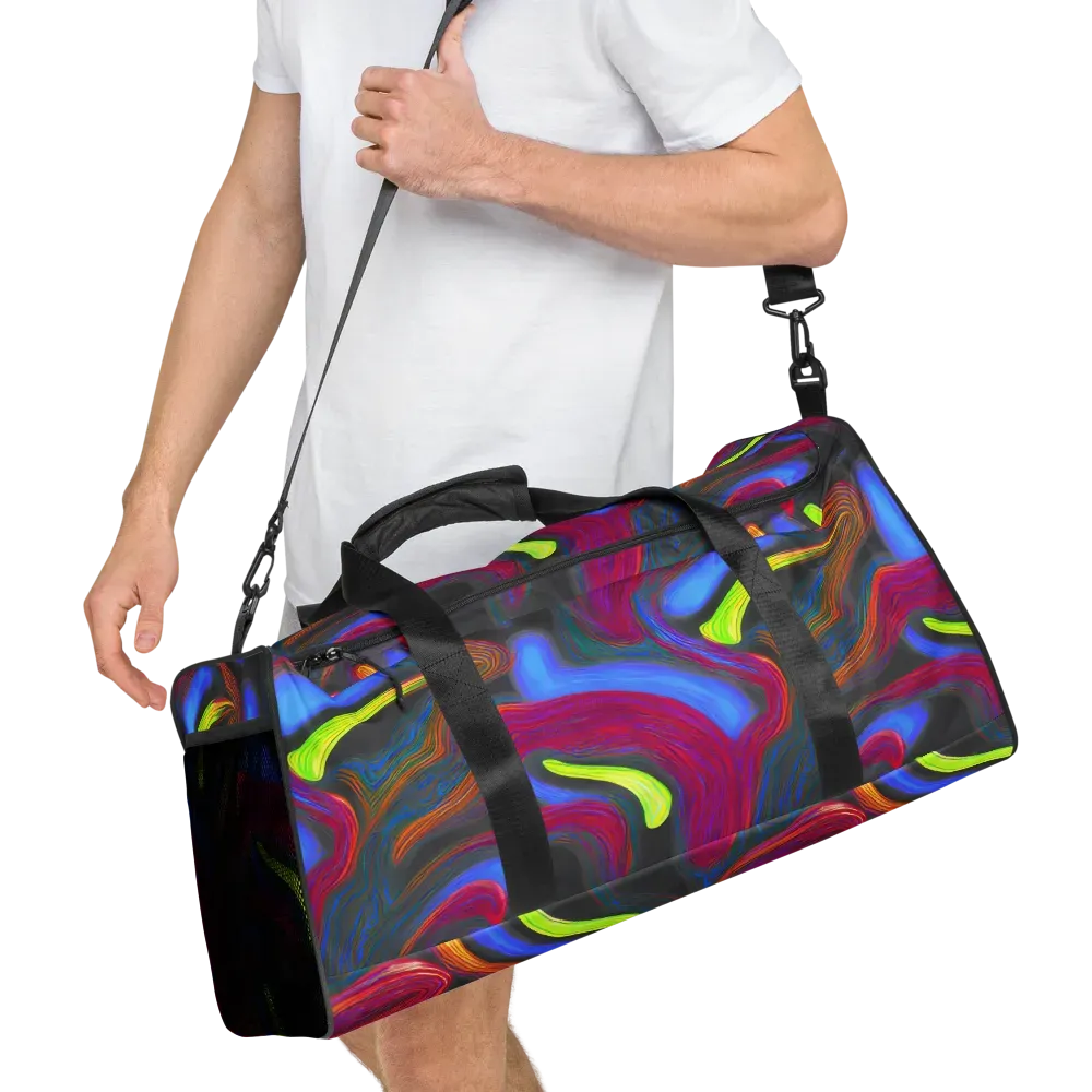 Electric Rivers on Duffle Bag — Right Front