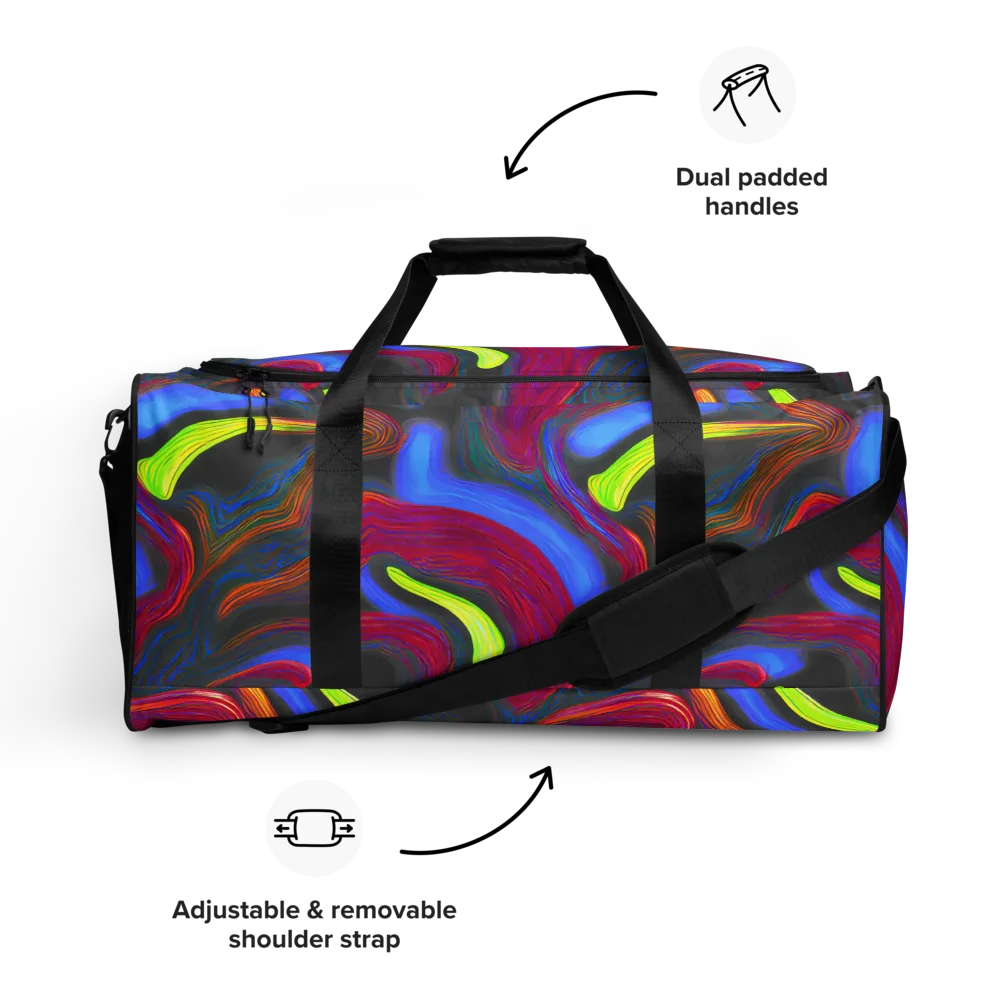 Electric Rivers on Duffle Bag — Front