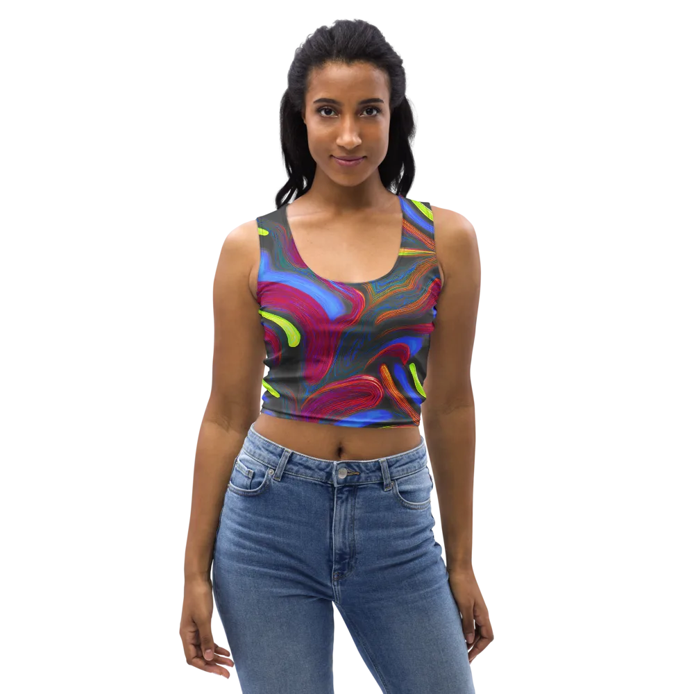 Electric Rivers on Crop Top — Front