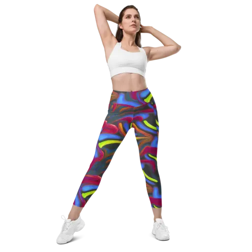 Electric Rivers on a Leggings with Pockets