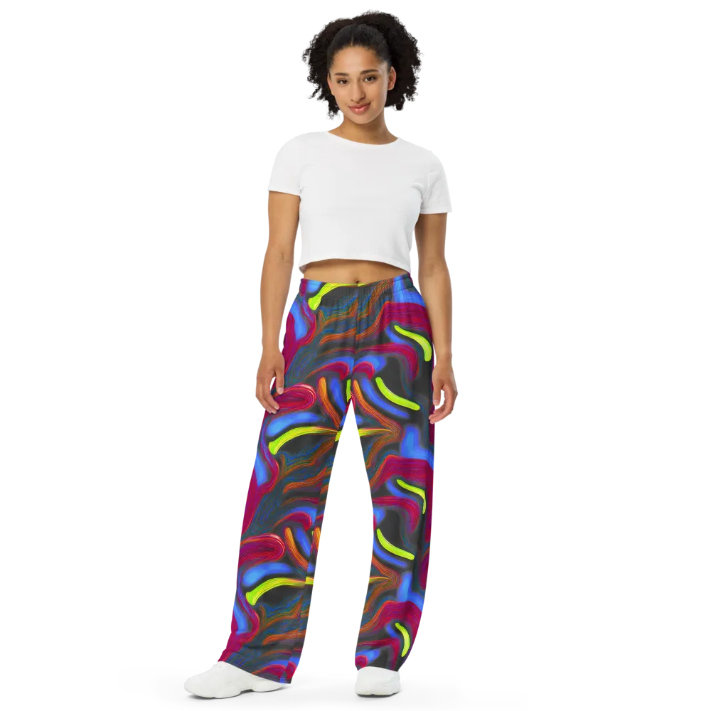 Electric Rivers on Wide-Leg Pants — Front