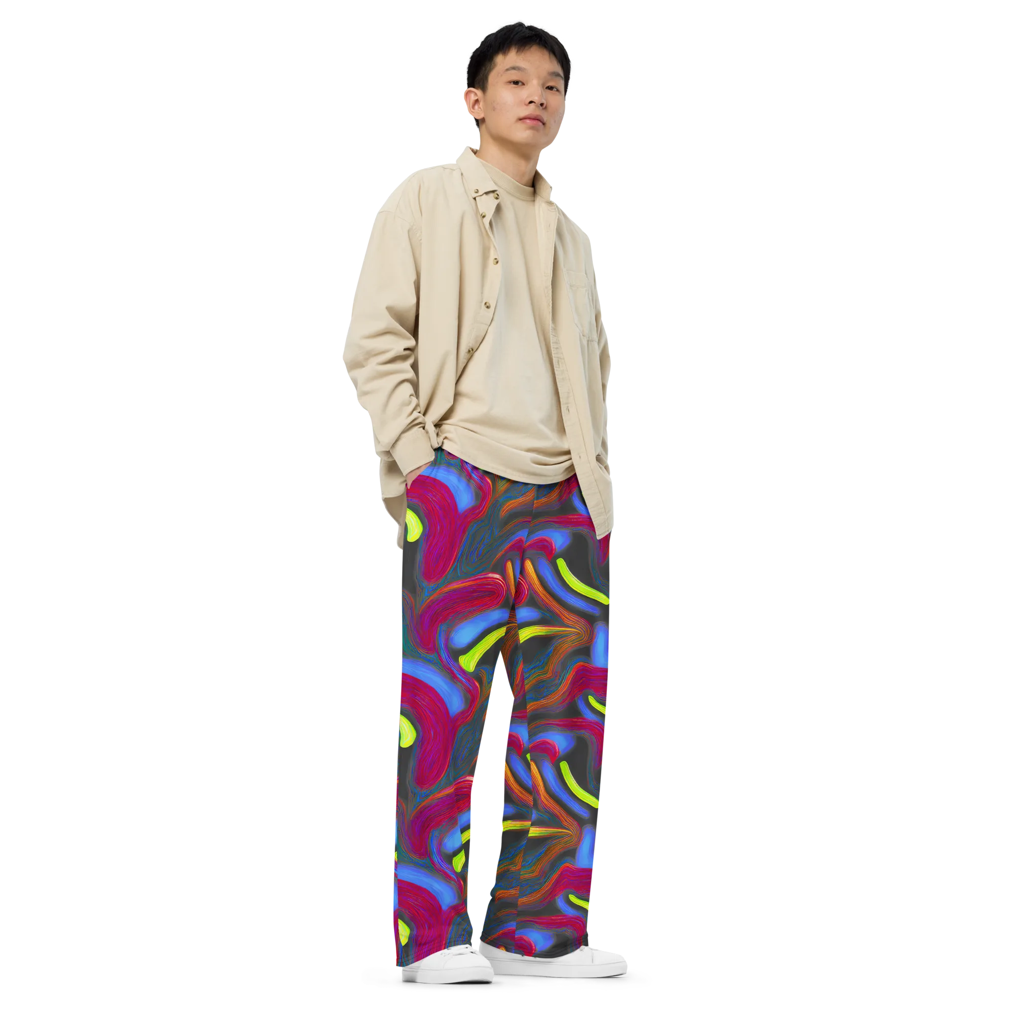 Electric Rivers on Wide-Leg Pants — Right Front