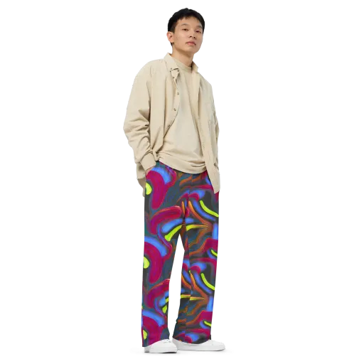 Electric Rivers on a Wide-Leg Pants