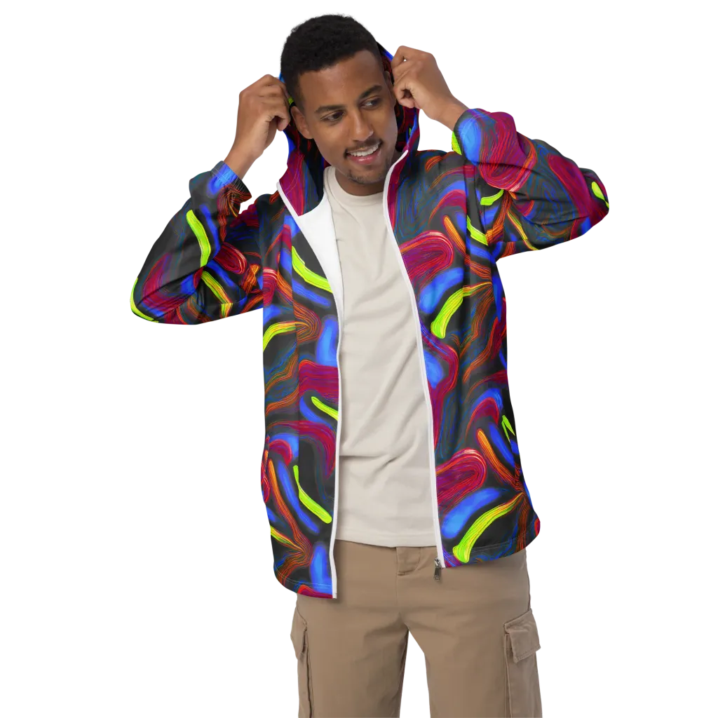 Electric Rivers on Men's Windbreaker — Front