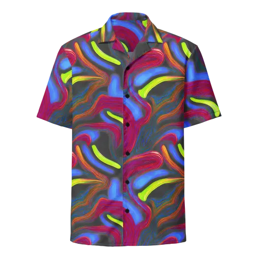 Electric Rivers on a Button Shirt