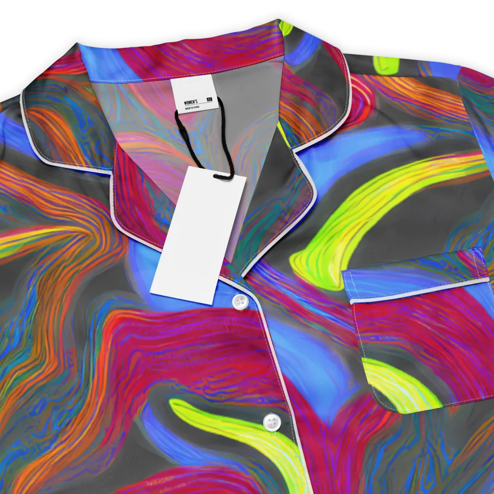 Electric Rivers on Women's Short Sleeve Pajama Top — Product details
