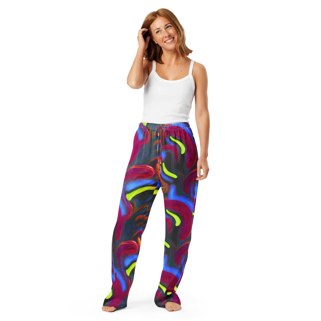 Electric Rivers on Women's Pajama Pants — Front