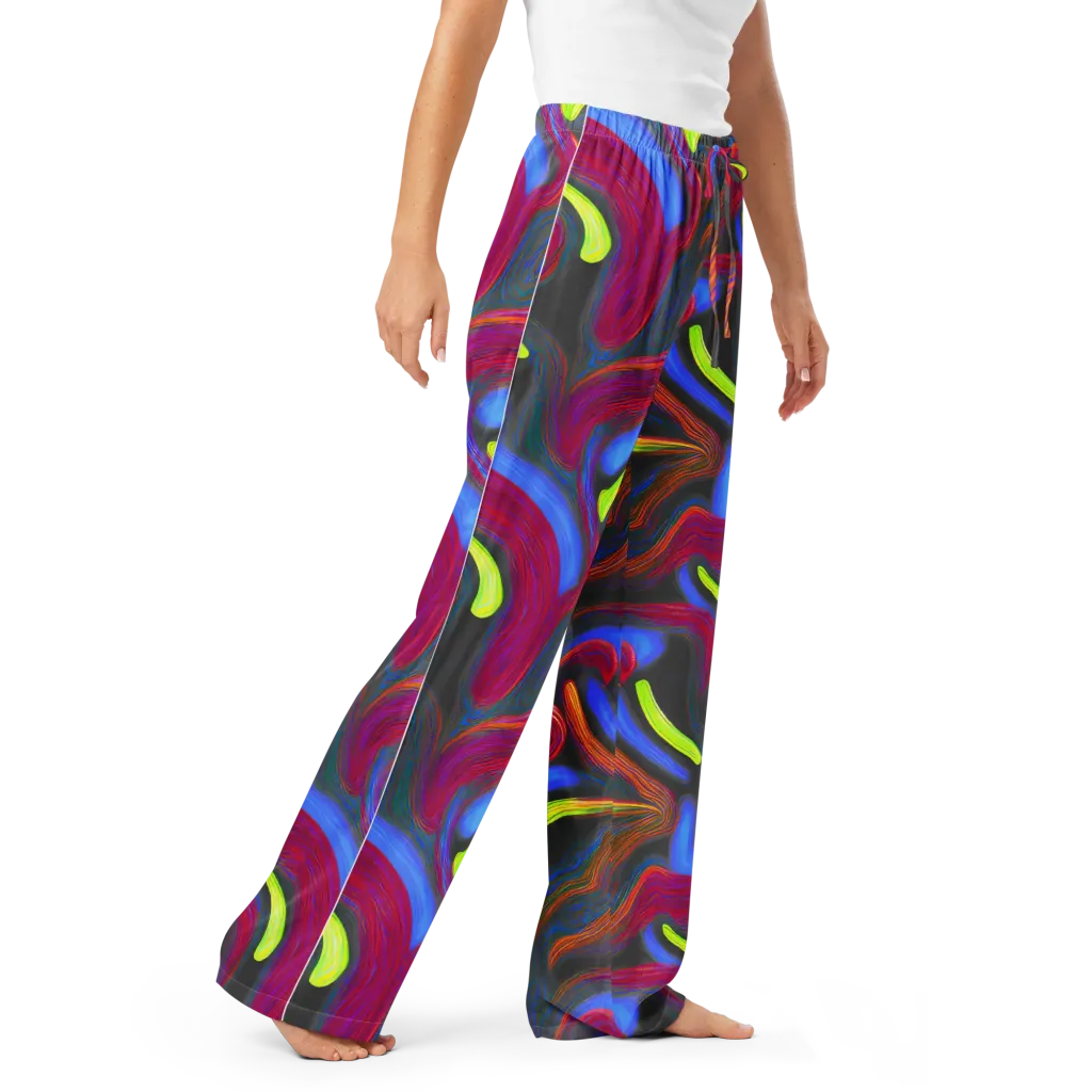 Electric Rivers on Women's Pajama Pants — Right Front