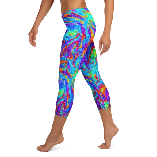 Liquid Daydream on a Capri Leggings