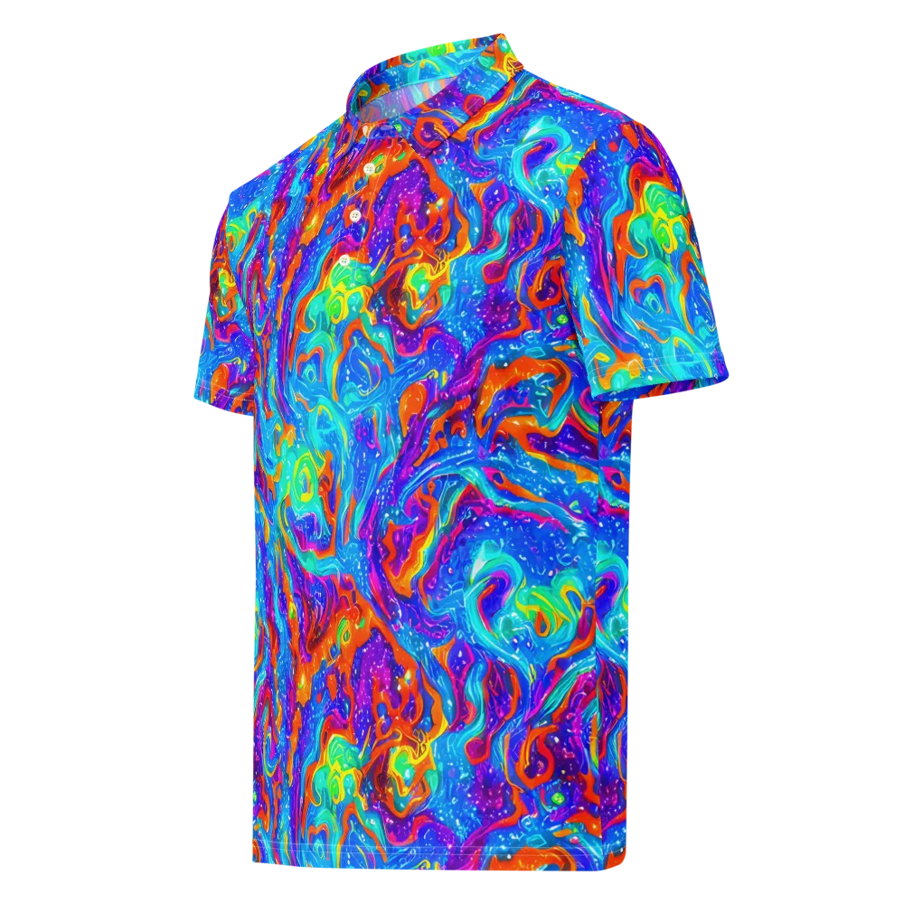 Liquid Daydream on Men's Slim Fit Polo Shirt — Left Front