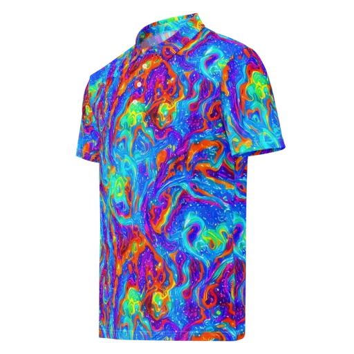 Liquid Daydream on a Men's Slim Fit Polo Shirt
