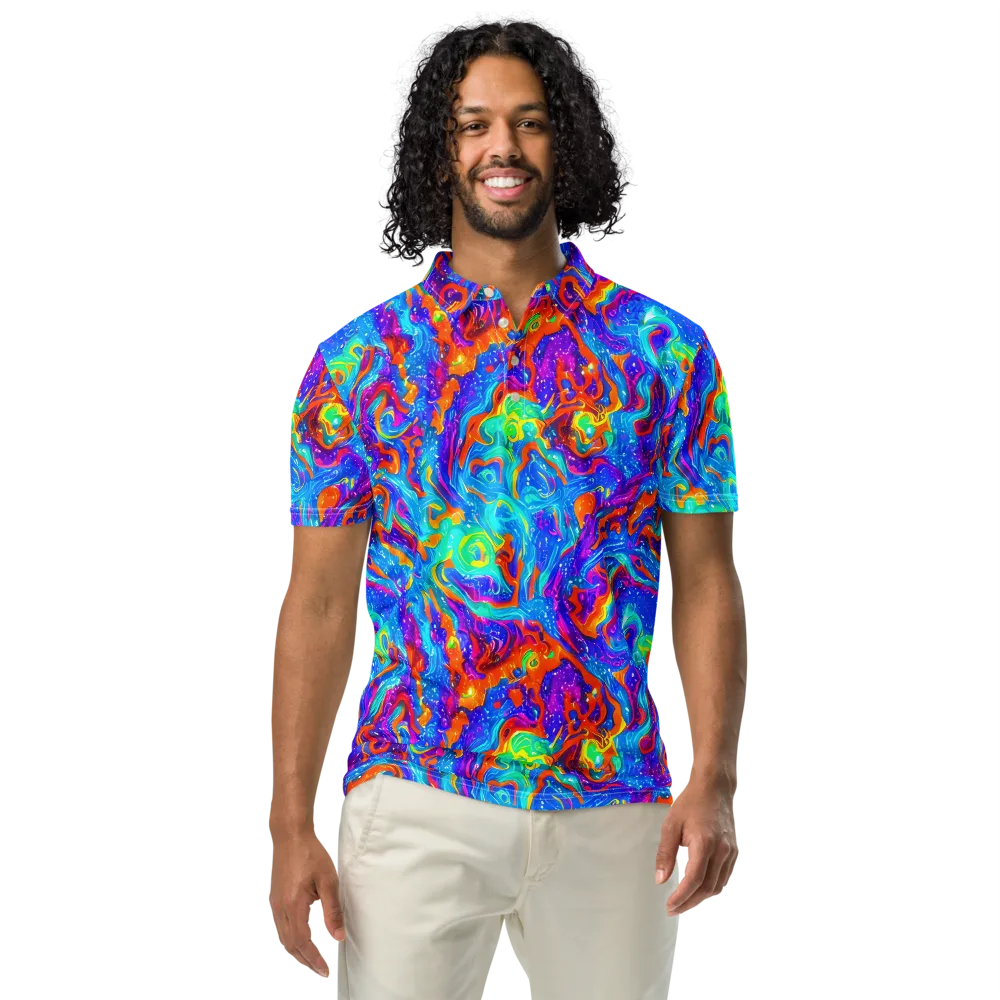 Liquid Daydream on Men's Slim Fit Polo Shirt — Front