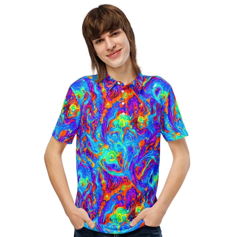 Liquid Daydream on Men's Slim Fit Polo Shirt — Front