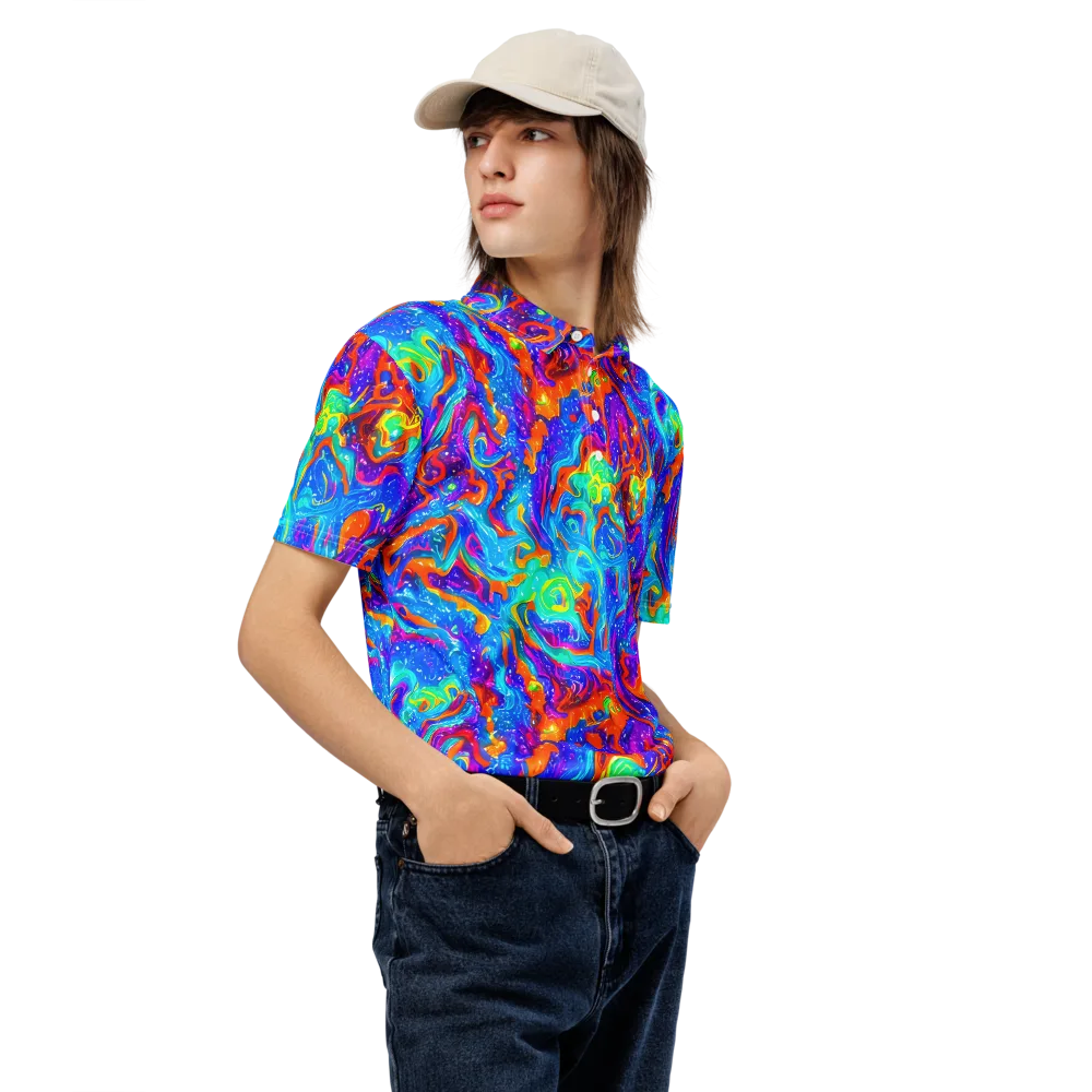 Liquid Daydream on Men's Slim Fit Polo Shirt — Right Front