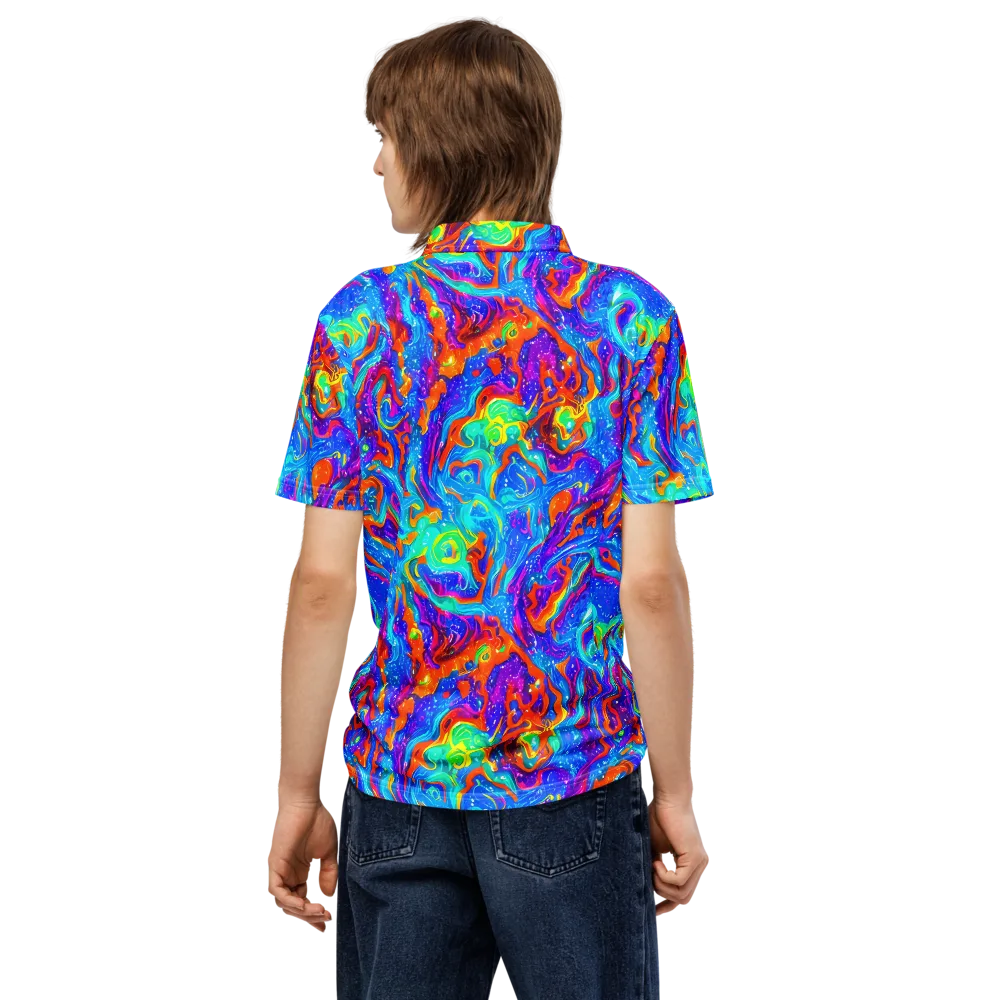 Liquid Daydream on Men's Slim Fit Polo Shirt — Back