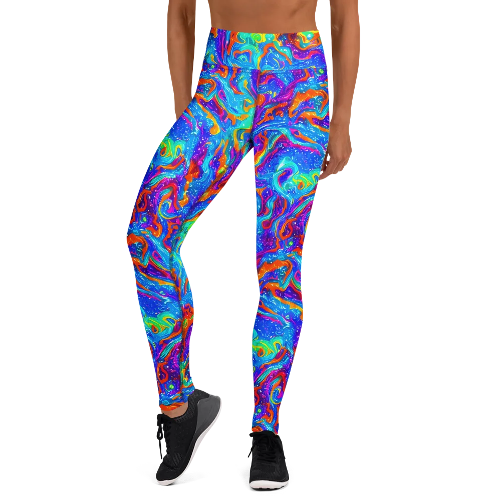 Liquid Daydream on Yoga Leggings — Front
