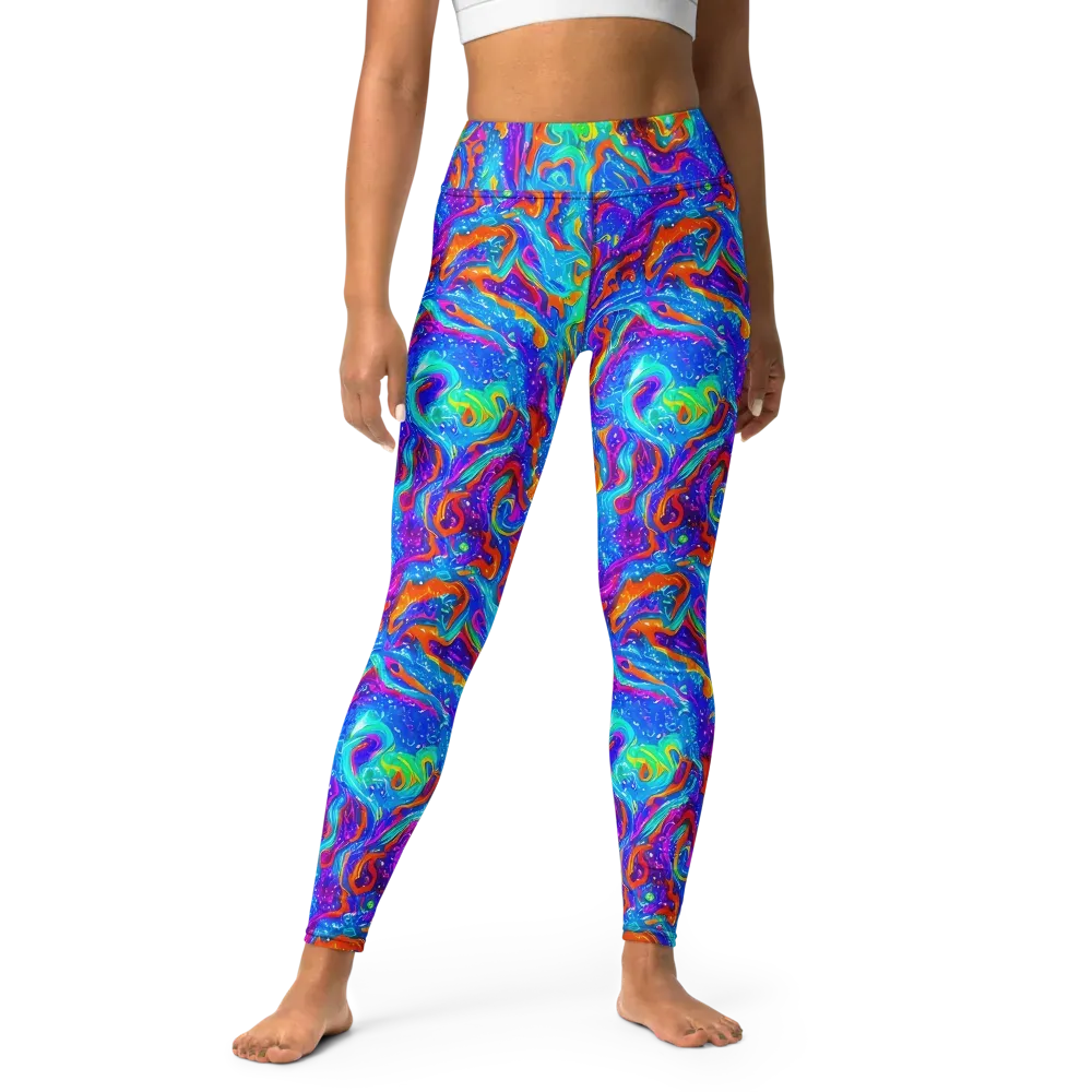 Liquid Daydream on Yoga Leggings — Front