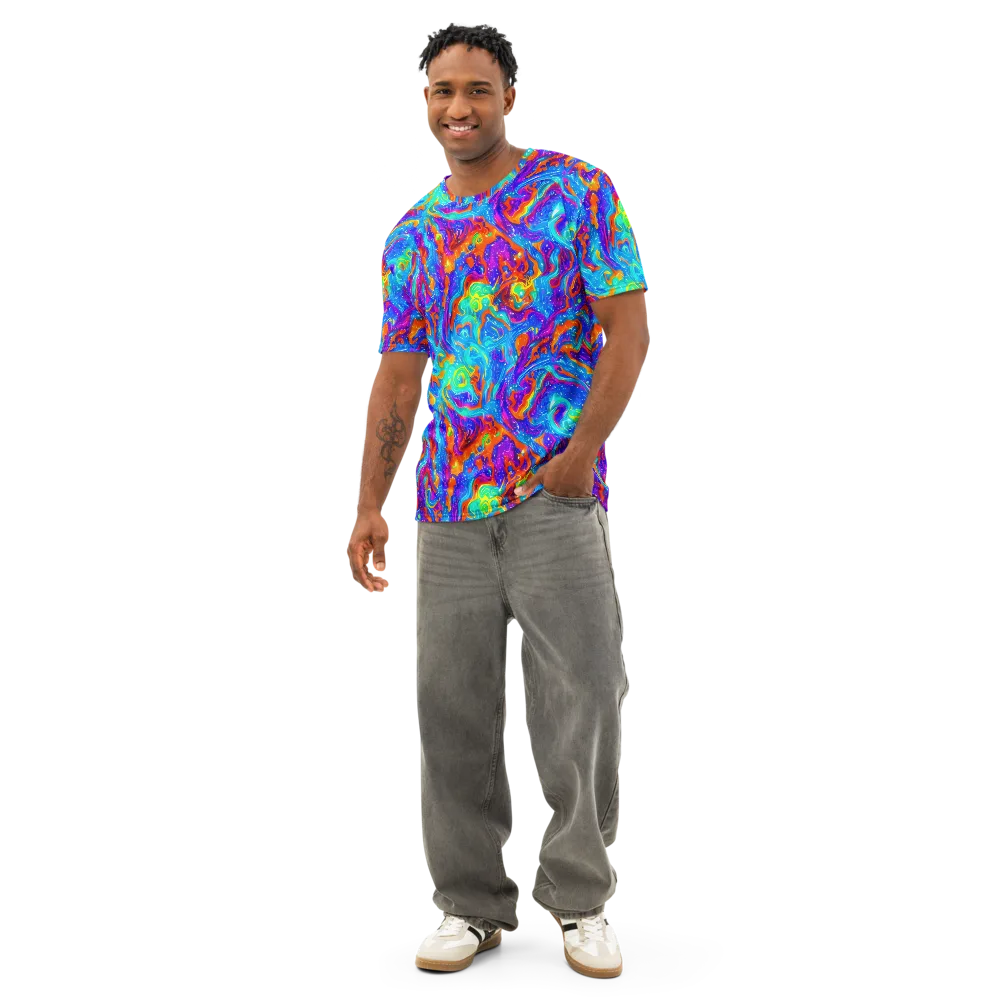 Liquid Daydream on Men's Cotton Crew Neck T-Shirt — Front