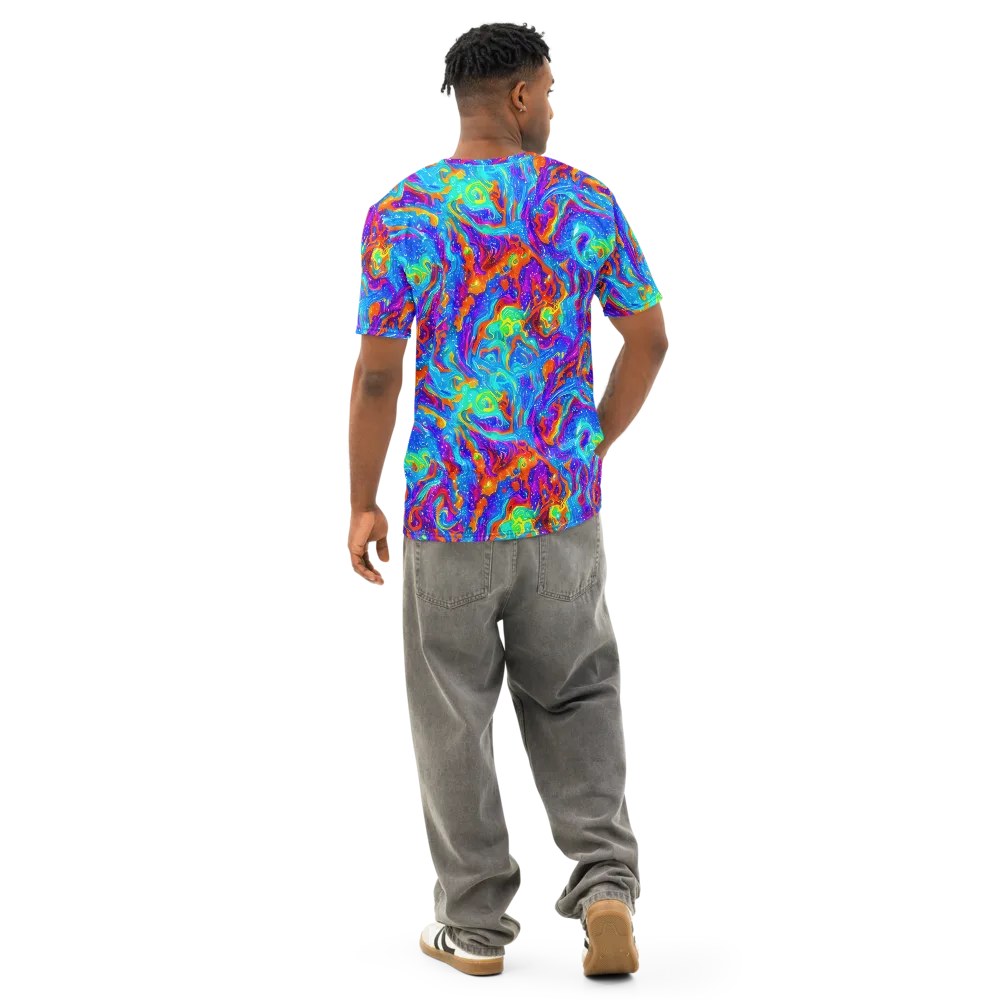 Liquid Daydream on Men's Cotton Crew Neck T-Shirt — Back