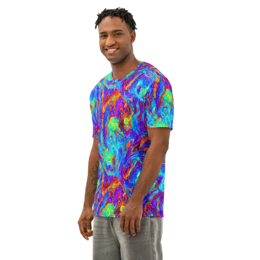 Liquid Daydream on a Men's Cotton Crew Neck T-Shirt