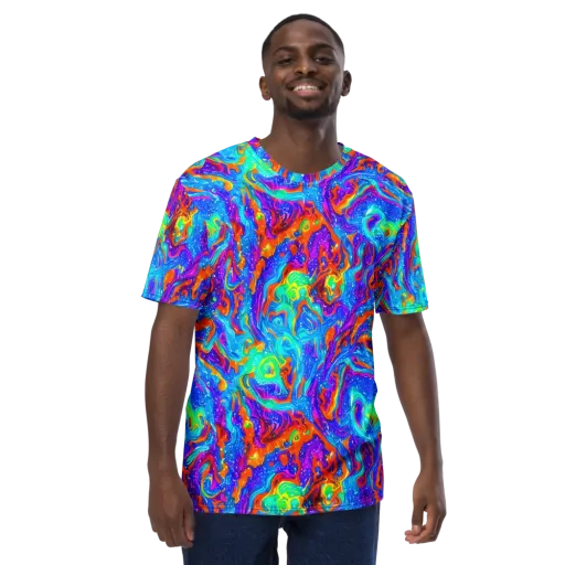 Liquid Daydream on a Men's Crew Neck T-Shirt