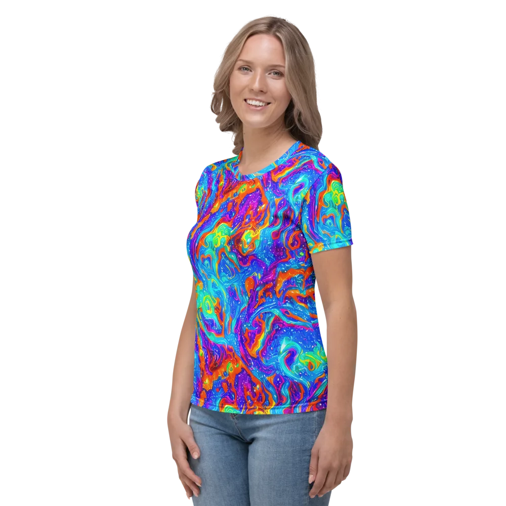 Liquid Daydream on Women's Crew Neck T-Shirt — Left