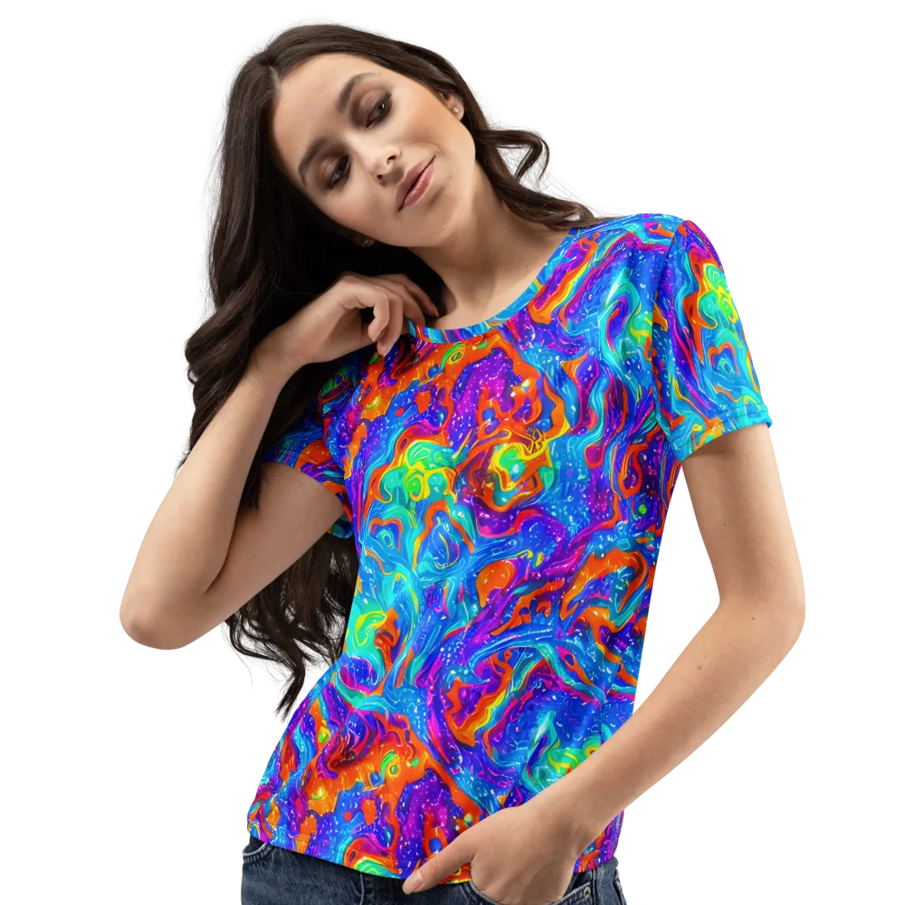 Liquid Daydream on Women's Crew Neck T-Shirt — Left Front