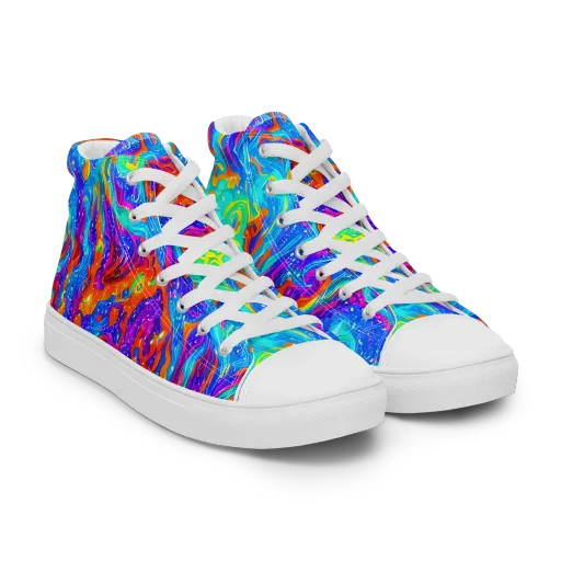 Liquid Daydream on a Women's High Top Canvas Shoes